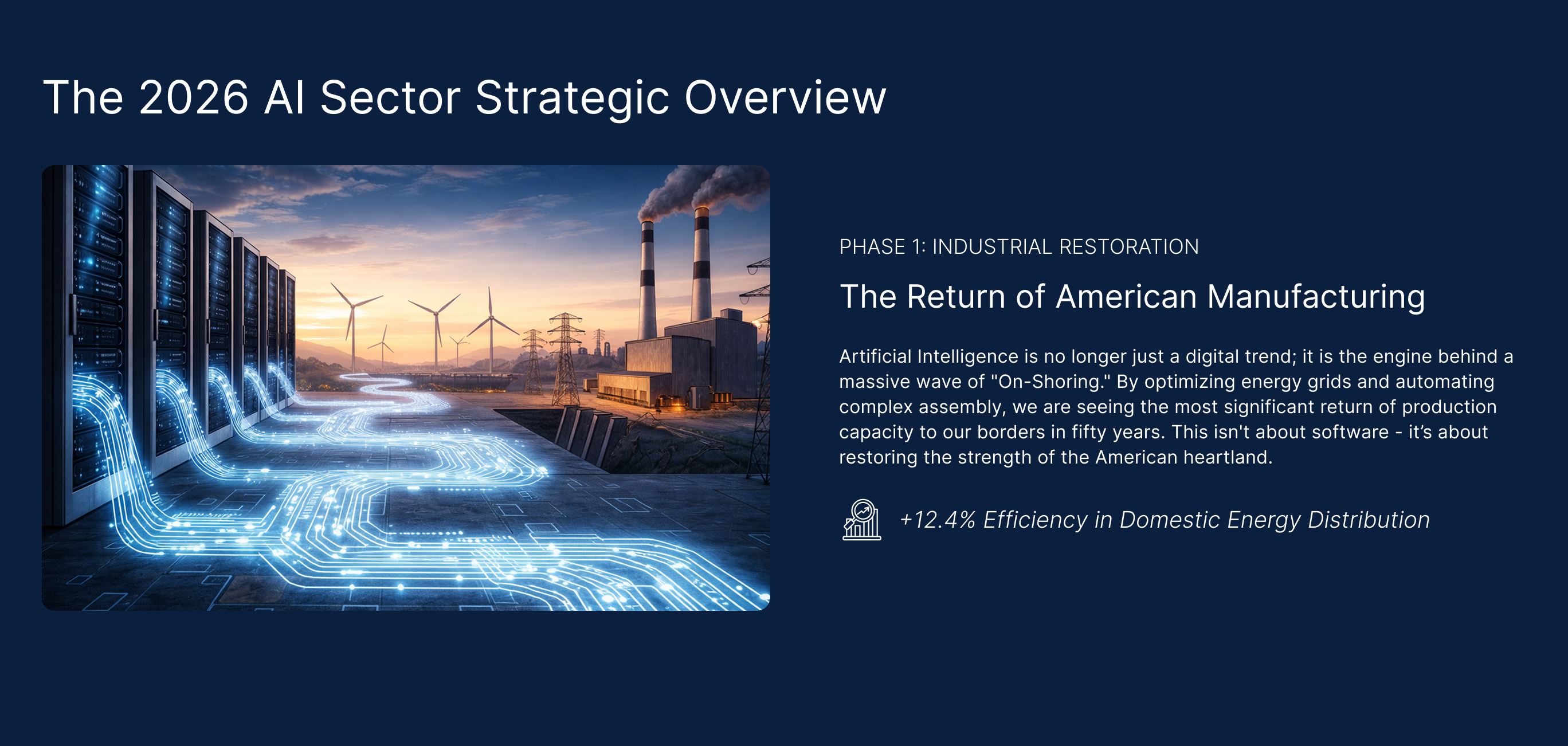 The 2026 AI Sector Strategic Overview — The Return of American Manufacturing